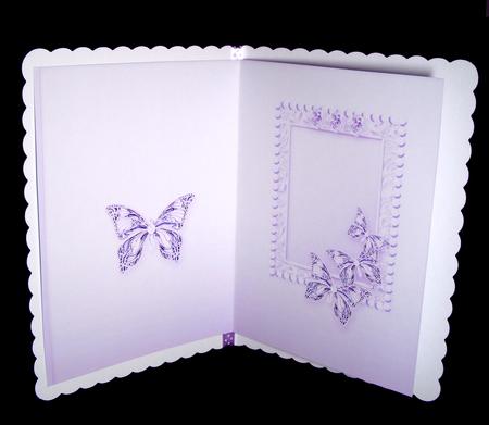 Pale Lilac Butterflies Pearls and Lace Matching A5 Insert by Dianne Jackson