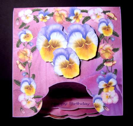 Drop Flap Card Kit - Pansies on Parade by Dianne Jackson