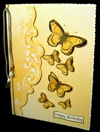 Beautiful Gold Butterflies by Dianne Jackson