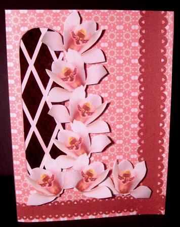 White Orchids Left Trellis Card Kit by Dianne Jackson