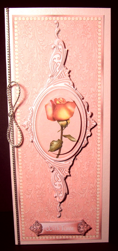 Fancy Rose Large Dl with Pyramage & Decoupage by Dianne Jackson