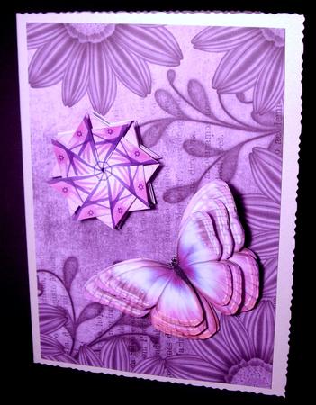Daisy Edge Smokey Lilac A4 Backing Paper by Dianne Jackson