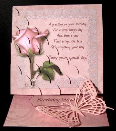 A Birthday Rose 8x8 Easel Card Kit by Dianne Jackson