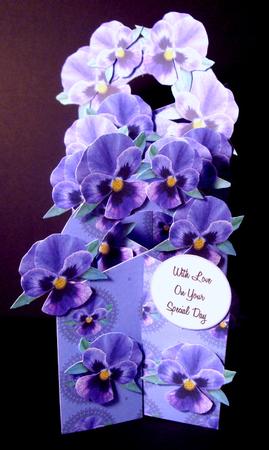 Purple Pansy Deluxe Cascade Card Kit by Dianne Jackson