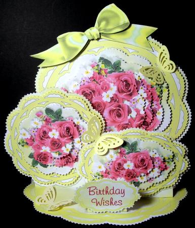 Giant Easel Stacker Card Kit - Garden Roses by Dianne Jackson