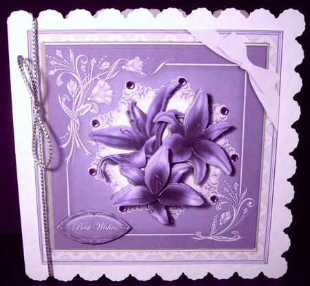 Lilac Lilies in a Jewelled Frame by Dianne Jackson