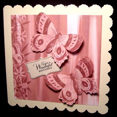 Painted Butterfly Border 8 Scrapbooking Papers Kit by Dianne Jackson