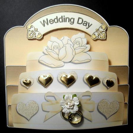 3D Wedding Cake Pop Out Card Kit by Dianne Jackson