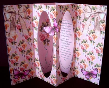 Beautiful Roses Inside Aperture Card by Dianne Jackson