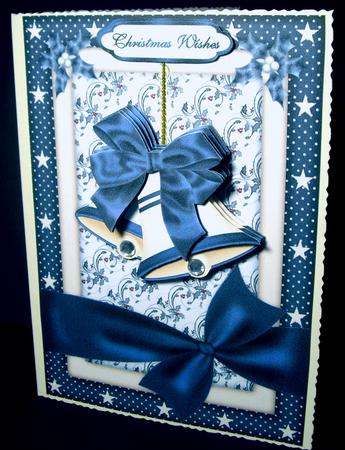 Bells in Blue Card Front with Step by Step by Dianne Jackson