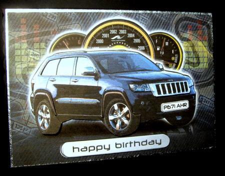 Happy Birthday Brother Jeep 4x4 Black by Dianne Jackson