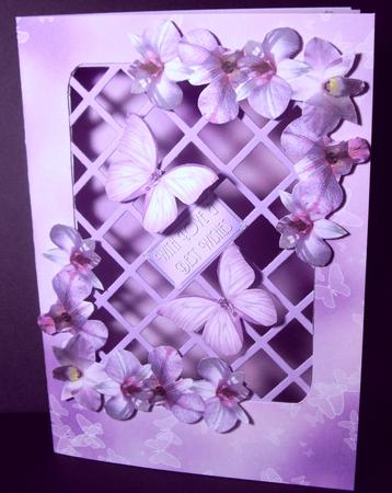 Orchids and Butterfly Trellis Card Kit by Dianne Jackson