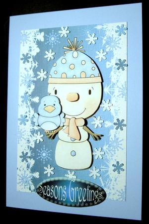 A4 Snowman with Snowflakes by Dianne Jackson