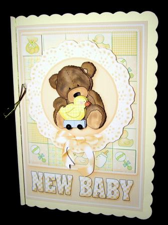 Teddy New Baby Decoupage by Dianne Jackson