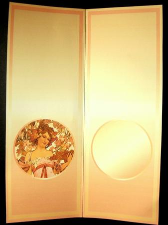 Vintage Lady in a Peach Dress Matching Long Dl Insert by Dianne Jackson