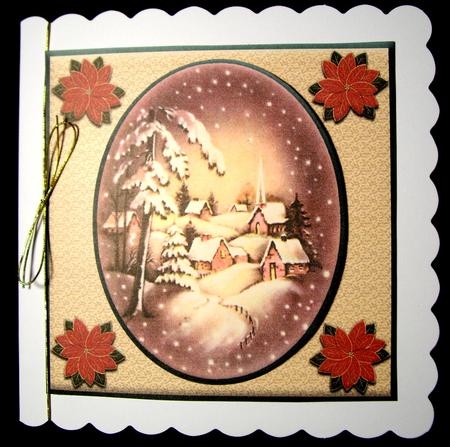 Merry Christmas to a Very Special Friend Snow Scene in Oval by Dianne Jackson