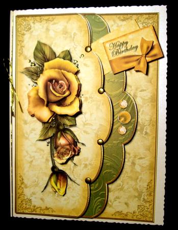 Yellow Roses Envelope Card by Dianne Jackson