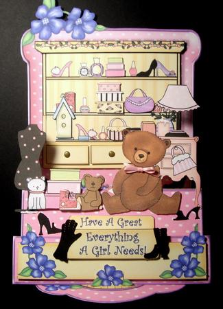 Easel Stepper 3D Card Kit - Everything a Girl Needs! by Dianne Jackson