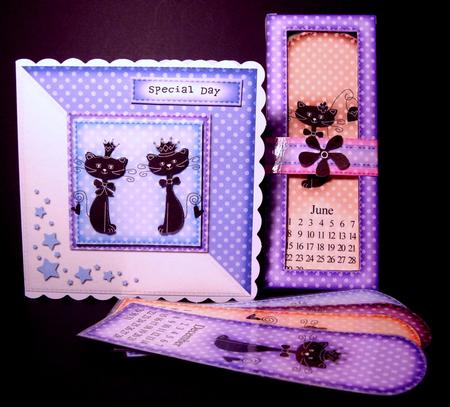 Kool Kats Everlasting Calendar Bookmark Gift Set N Quick Car by Dianne Jackson