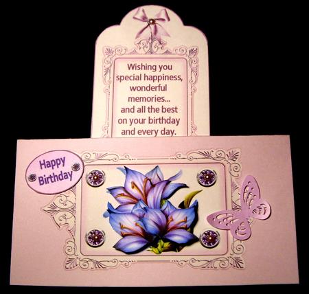 Birthday Lillies Tent Card/bookmark Kit by Dianne Jackson