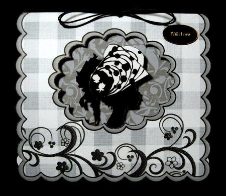 Monochrome Silhouette Tent Card with Envelope by Dianne Jackson