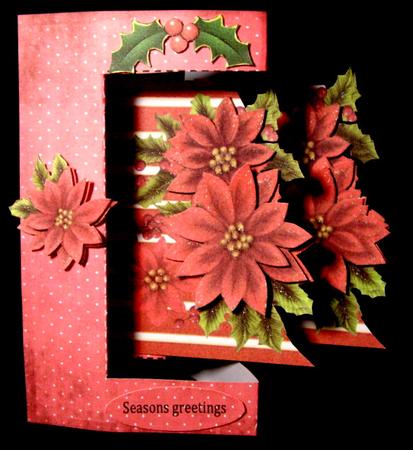 W Side Fold Card Poinsettia by Dianne Jackson