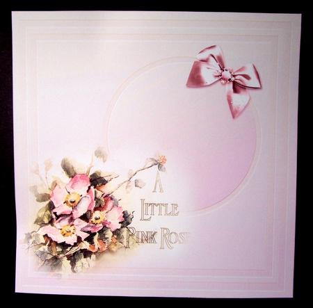 A Little Pink Rose Pyramage - 8in x 8in Insert Plate by Dianne Jackson