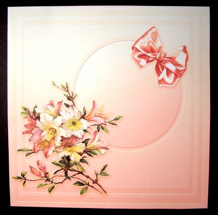 Springtime Flowers in a Lace Frame - 8in x 8in Insert Plate by Dianne Jackson