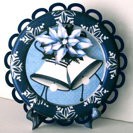 Two Blue Christmas Plate Cards by Dianne Jackson
