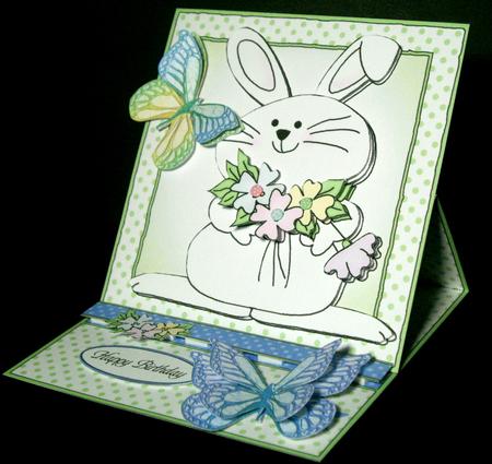 Little Bunny Easel Card Kit with 3D Decoupage by Dianne Jackson