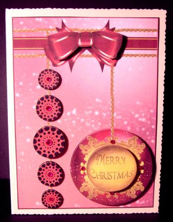 Red & Gold & Black Contemporary Merry Christmas by Dianne Jackson