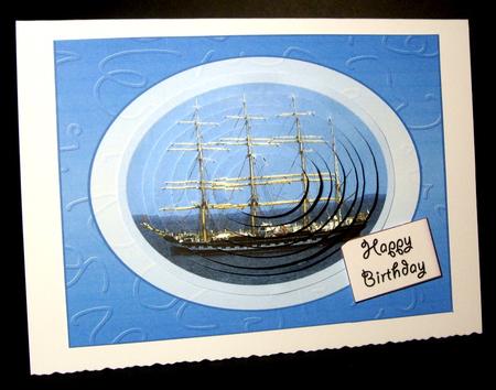 Clipper Ship Oval Pyramide by Dianne Jackson