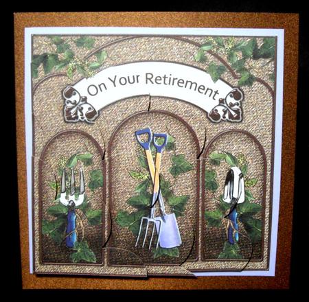 Gardening Retirement Shell Edged Corner Side Stacker by Dianne Jackson