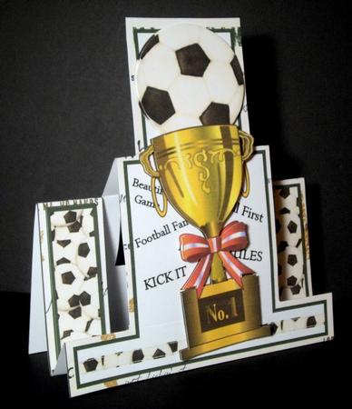 Football Crazy - Single Sheet Centre Stepper Card by Dianne Jackson