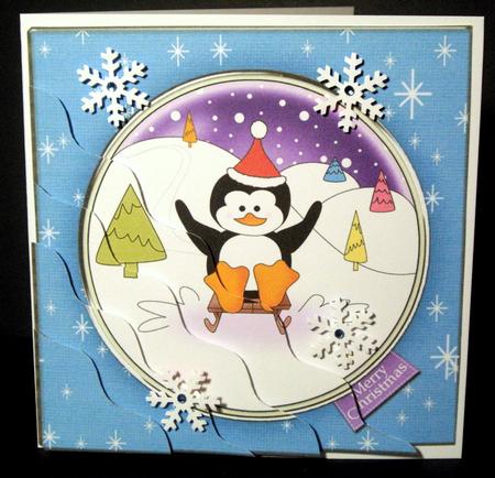 Cute Christmas Penguin - Wavey Corner Stacker by Dianne Jackson