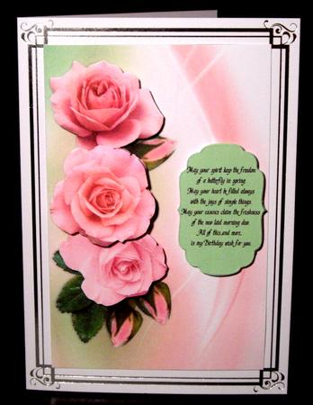 Pretty Pink Roses Birthday by Dianne Jackson