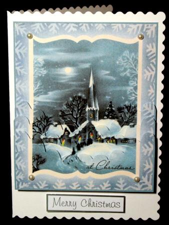Vintage Church at Night by Dianne Jackson
