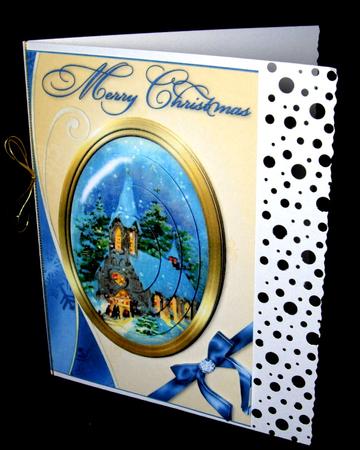 Vintage Christmas Evening Church Service Pyramid by Dianne Jackson