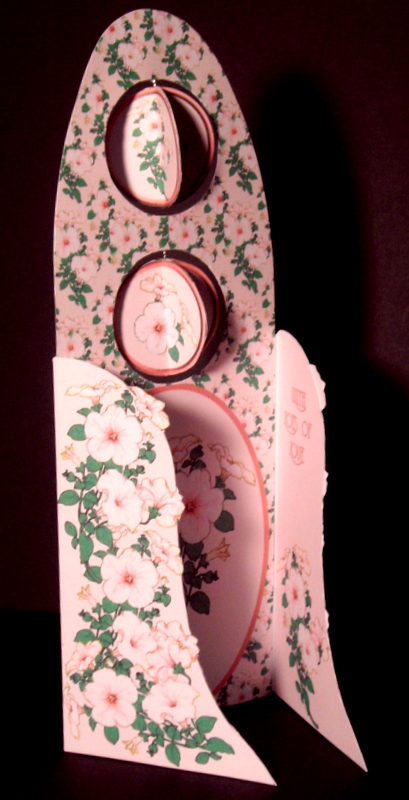 Tall Wing Card - Pale Pink Petunias by Dianne Jackson