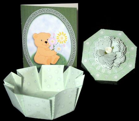 Green Octobox and Card Kit by Dianne Jackson