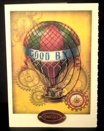 Vintage Steampunk Goodbye Bon Voyage Pyramid by Dianne Jackson