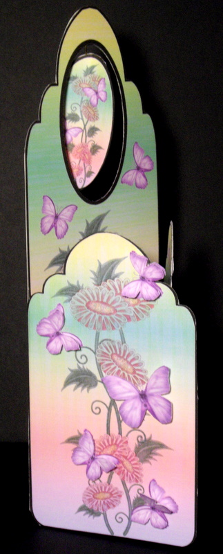 Scalloped Tall Wing Card - Lilac Gem Butterflies by Dianne Jackson