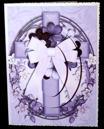 Oval Cross in Lilac Pyramid by Dianne Jackson