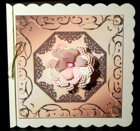 Fabulous Swirls Blank Card Base 7 by Dianne Jackson