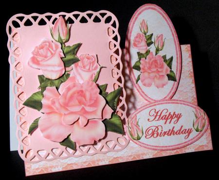 Pink Roses Side Stepper by Dianne Jackson
