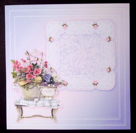 Roses and Lace - 8in x 8in Insert Plate by Dianne Jackson
