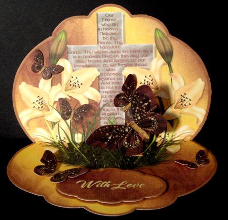 The Lord's Prayer 3 - Scalloped Popup Card Kit by Dianne Jackson