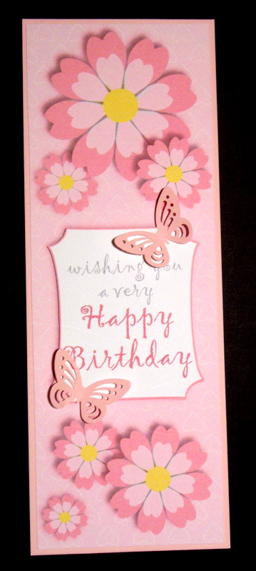 Large Dl Pink Daisy Card by Dianne Jackson