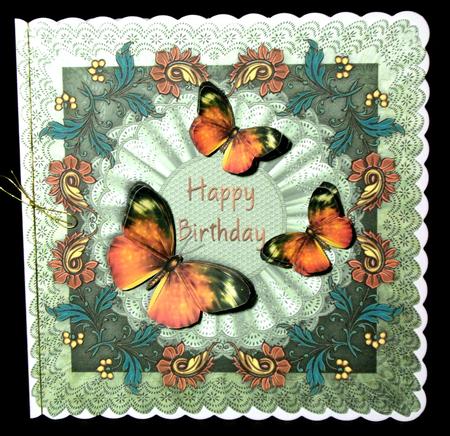 8 x 8 Beautiful Butterfly Card Front by Dianne Jackson
