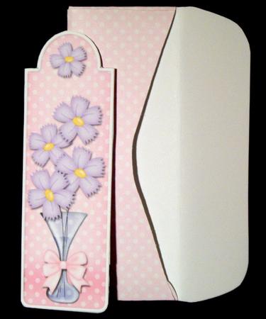 Flower Vase Bookmark Card N Envelope by Dianne Jackson